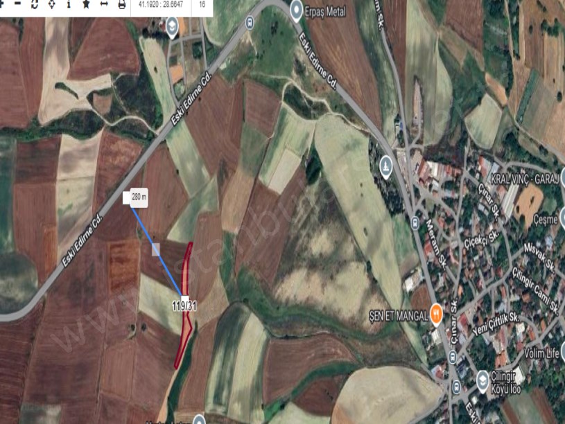 Arnavutköy Çilingirde Satılık Arsa , 171 M2 Tepe Konumda Hisseli 