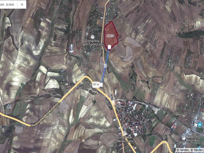 Arnavutköy Çilingirde Satılık Arsa , 500 M2 Cadde Cephe Yeri Belli Yolu Var