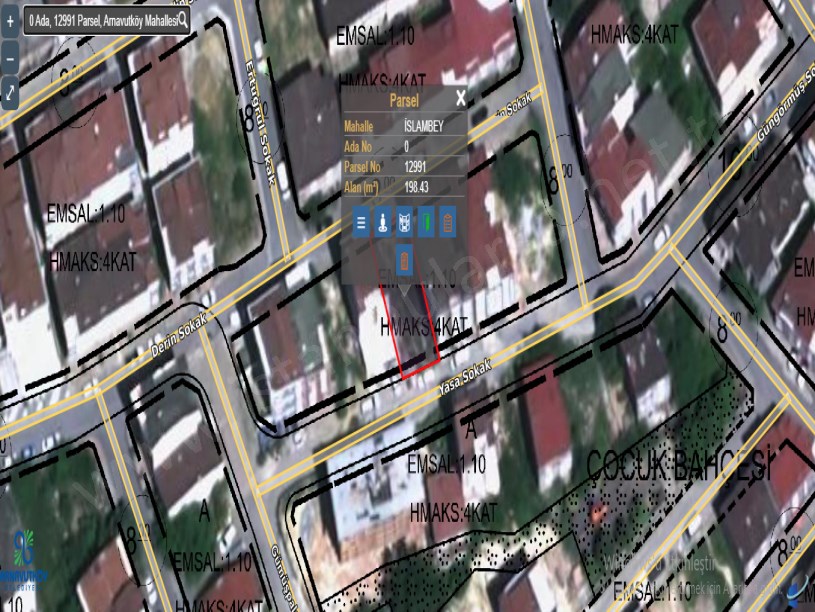 Arnavutköy İslambeyde Satılık Arsa , 198 M2 Merkezde Müstakil  4 Kat İmarlı 