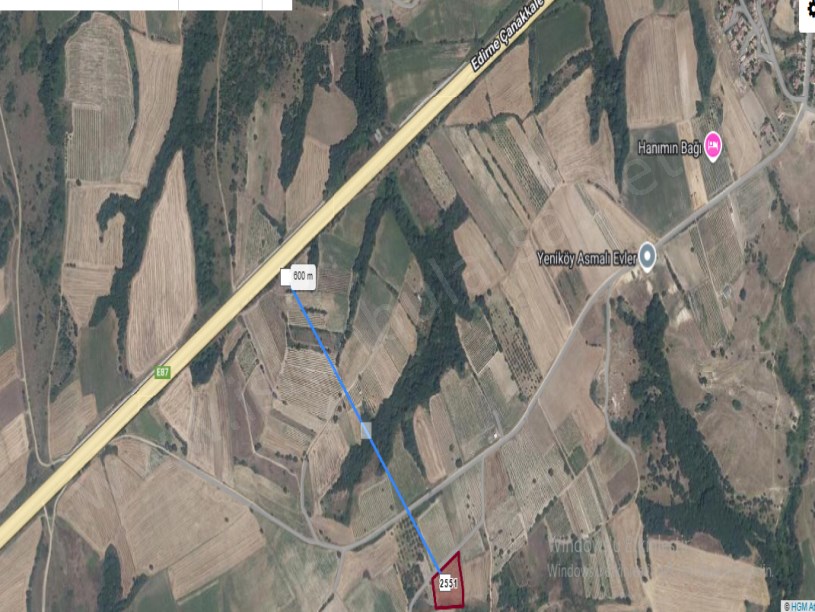 Edirne Uzunköprü Yeniköy Mh Satılık Arsa , 350 m2 Hisseli Çaplı Yolu Var