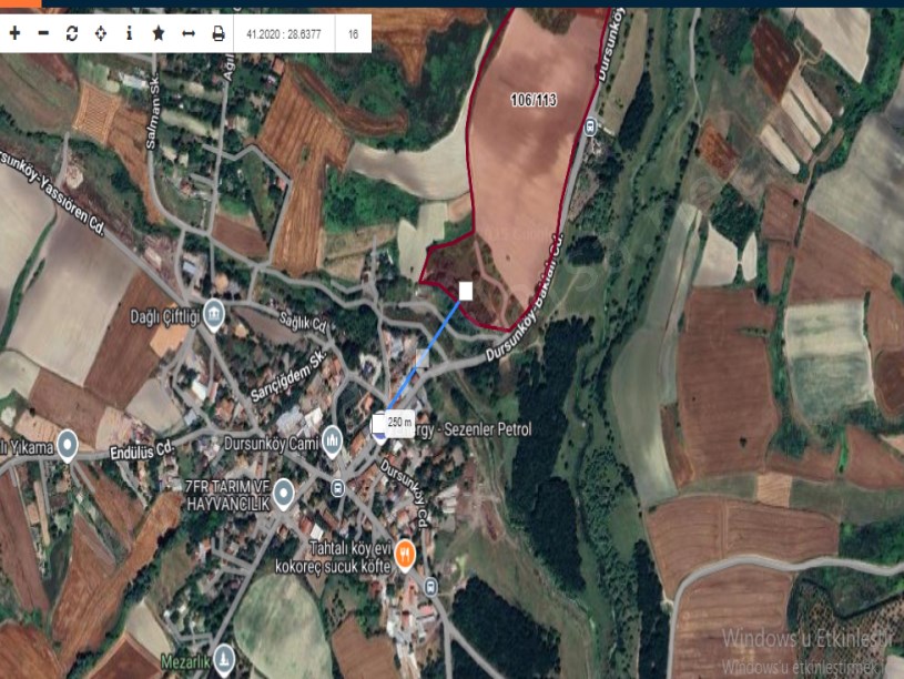 Arnavutköy Dursunköyde Satılık Arsa , 733 M2 Cadde Cephe Hisseli