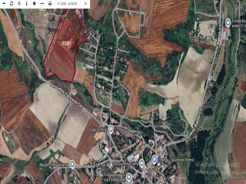 Arnavutköy Dursunköyde Satılık Arsa , 825 M2 Hisseli imarlı 