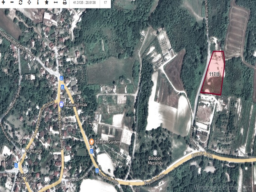 Arnavutköy Balabanda Satılık Arsa ,  370 m2 Çaplı Çitle Çevrili Yolu Var 
