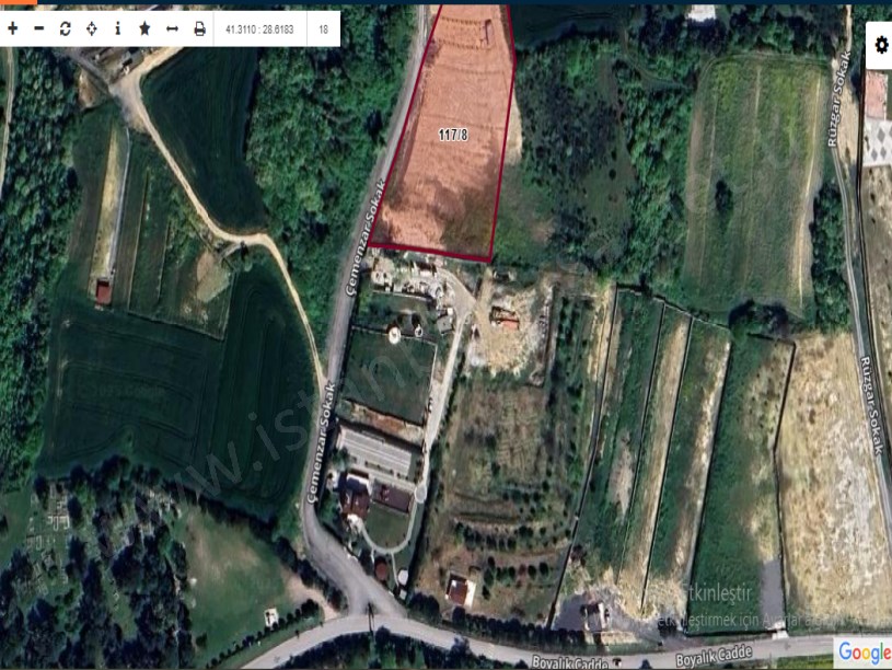 Arnavutköy Balabanda Satılık Arsa ,  370 m2 Çaplı Çitle Çevrili Yolu Var 