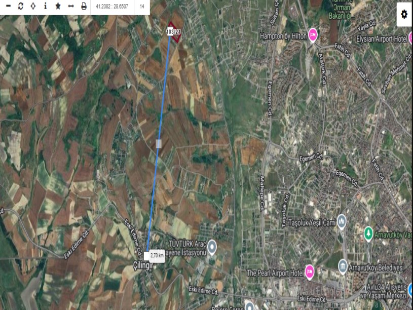 Arnavutköy Çilingirde Satılık Arsa , 222 m2 Hisseli  Yolu var Merkezde 