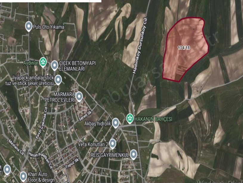 Arnavutköy Dursunköyde Satılık Arsa , 3,500 m2  Hisseli