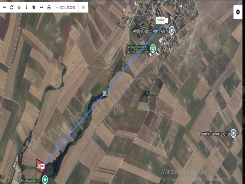 Tekirdağ Saray Sofularda Satılık Arsa , 933 m2 Yolu Var Hisseli
