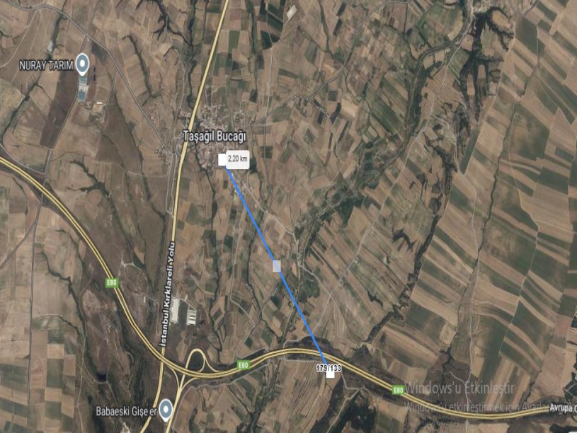 Kırklareli Babaeski Taşağıl Köyünde Satılık Tarla , 1,810 m2 Müstakil Yolu Var