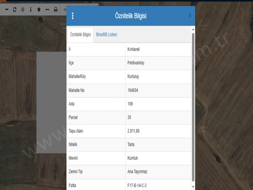 Kırklareli  Pehlivanköy Kurtuluş Mh Satılık Tarla  , 2,812 m2 Müstakil Yolu Var Tepe Konumda 