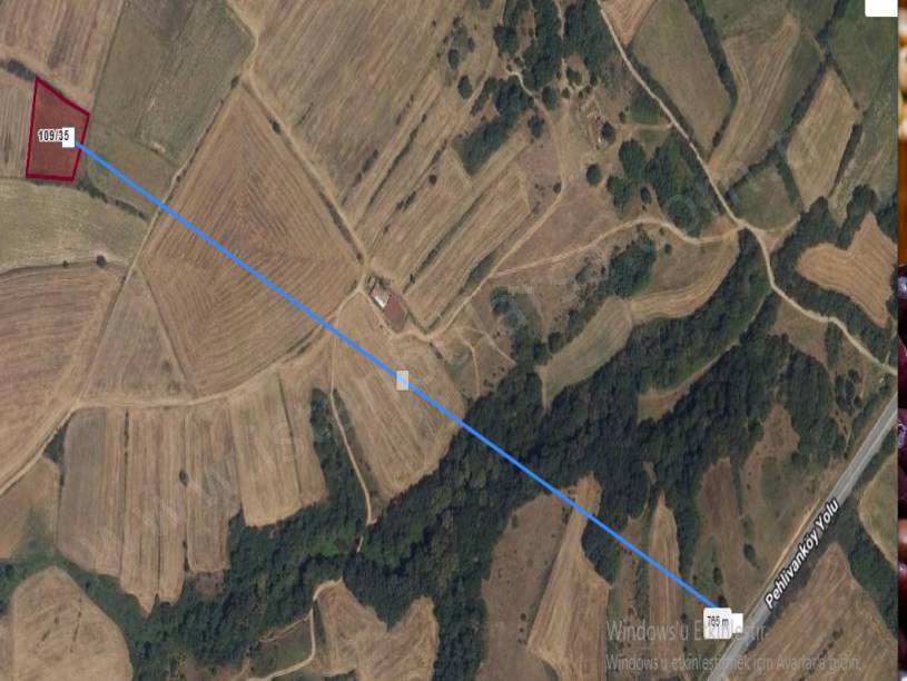 Kırklareli  Pehlivanköy Kurtuluş Mh Satılık Tarla  , 2,812 m2 Müstakil Yolu Var Tepe Konumda 