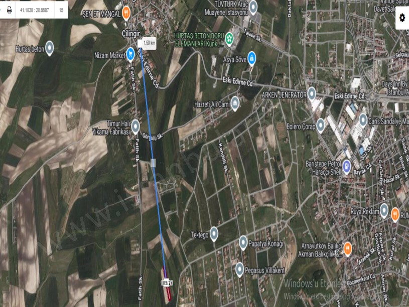 Arnavutköy Çilingirde Satılık Arsa , 82 m2 Hisseli Yolu Var Evlerin Yakını 