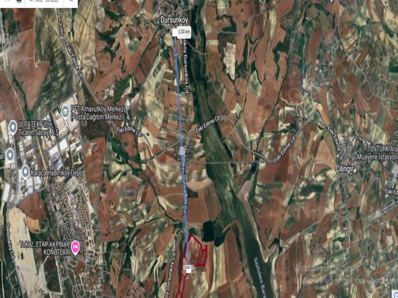 Arnavutköy Dursunköyde Satılık Arsa , 465 m2 Hisseli Yolu var 