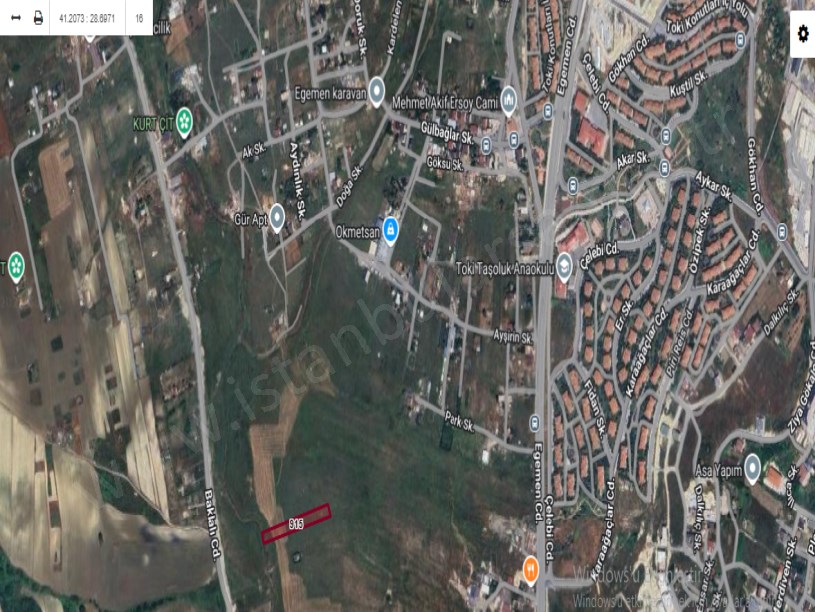 Arnavutköy Taşolukta Satılık Arsa , 415 M2 Yolu Var Evlerin Yakını Hisseli