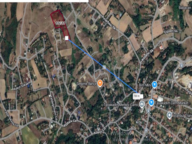 Arnavutköy Tayakadın Satılık Arsa , 320 m2 Yolu Var Evlerin Yakını 