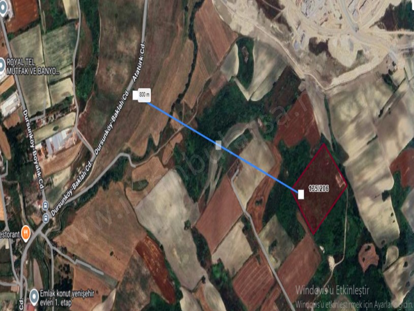 Arnavutköy Dursunköyde Satılık Arsa , 250 M2 Yolu Var Evlerin Yakını