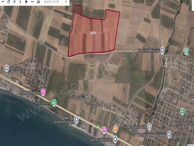 Tekirdağ Marmaraereğli Çeşmeli Mah Satılık Arsa , 526  m2 Yolu Var Hisseli 
