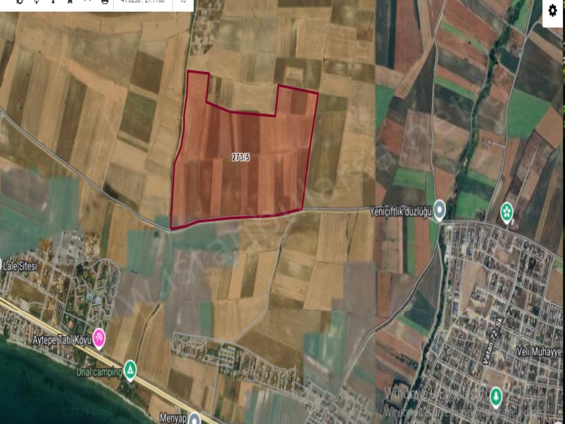 Tekirdağ Marmaraereğli Çeşmeli Mah Satılık Arsa , 526  m2 Yolu Var Hisseli 