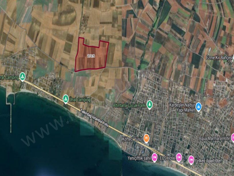 Tekirdağ Marmaraereğli Çeşmeli Mah Satılık Arsa , 526  m2 Yolu Var Hisseli 