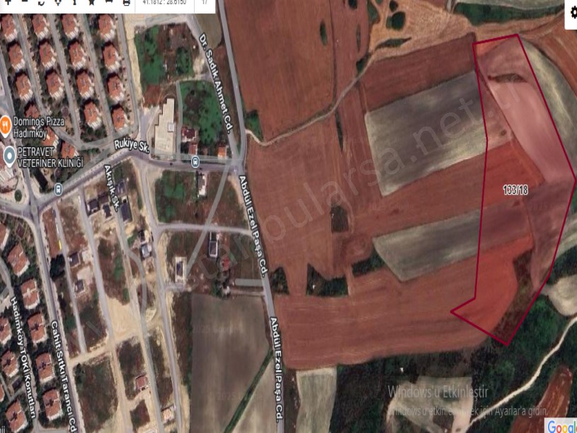Arnavutköy Dursunköyde Satılık Arsa , 349 M2 Hisseli İmarlı  
