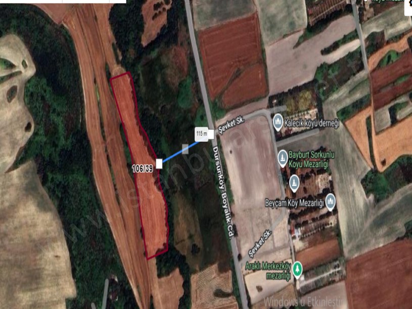 Arnavutköy Dursunköyde Satılık Arsa ,  181 m2  Hisseli İmarlı 
