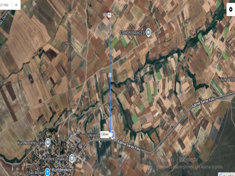 Tekirdağ Saray Kurtderede Satılık Tarla , 4,220 m2 Yola Cephe Müstakil 