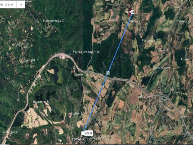 Arnavutköy Boyalıkta Satılık Arsa , 325 m2 Hisseli  Evlerin Yakını 