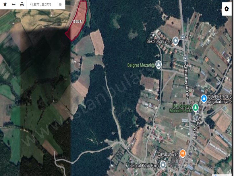 Çatalca Karacaköyde Satılık Arsa , 1,830 M2 Yolu Var Evlerin Yakını Hisseli Çaplı 