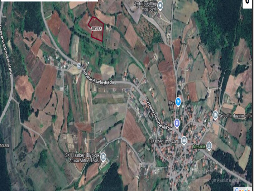Çatalca Hisarbeylide Satılık Arsa , 425 M2 Muvafakatnameli  Evlerin yakını 