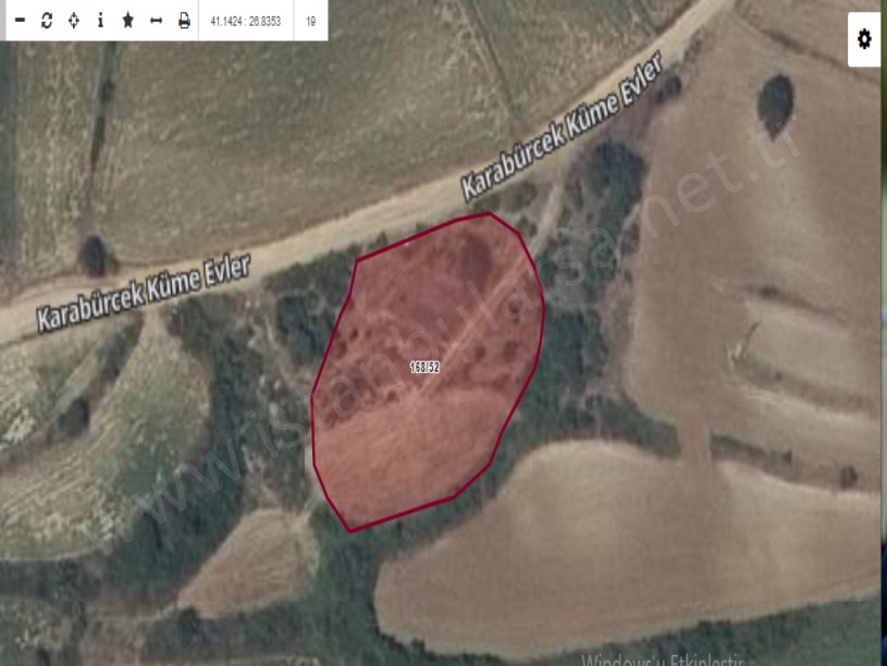 Edirne Uzunköprü Karabürcek Köyü Satılık Tarla  , 2,125 m2 Yola Cephe Müstakil 