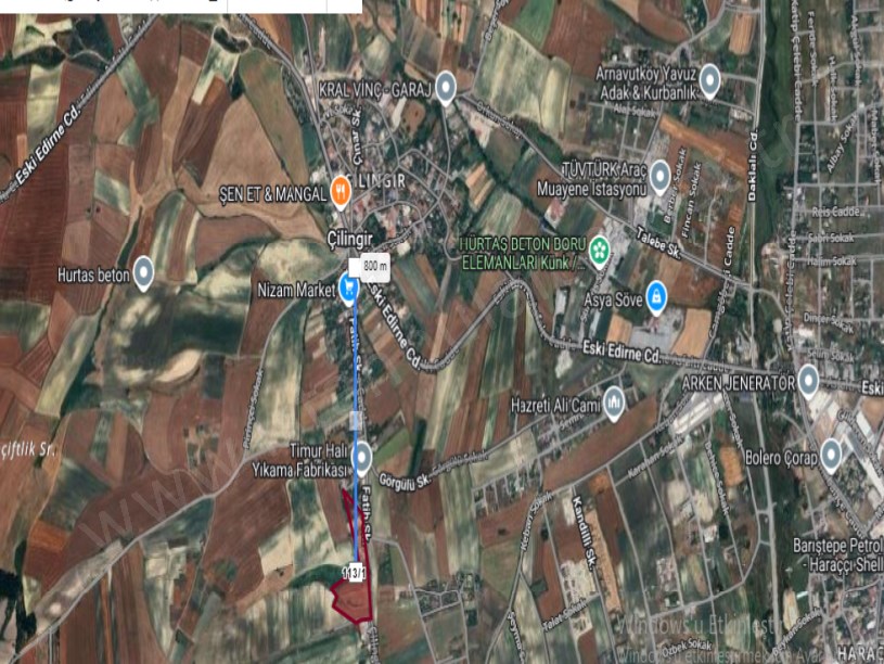 Arnavutköy Çilingirde Satılık Arsa , 323 M2 Hisseli Cadde Cephe 