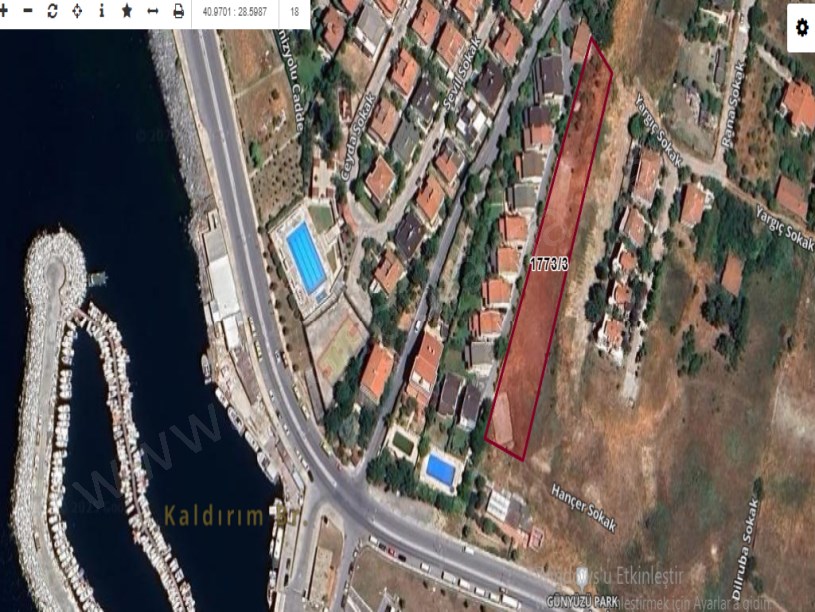 İstanbul Beylizdüzü Gürpınar Mh Satılık Arsa , 3,029 m2 Müstakil Deniz Manzaralı 