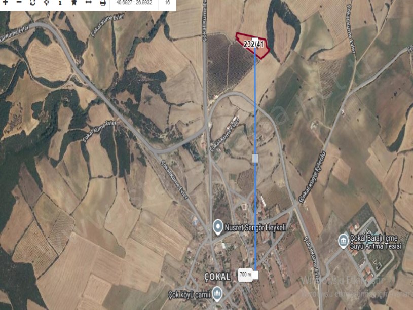 Çanakkale Gelibolu Çokal Köyü Satılık Tarla  , 5,247 m2 Müstakil Yolu Var 