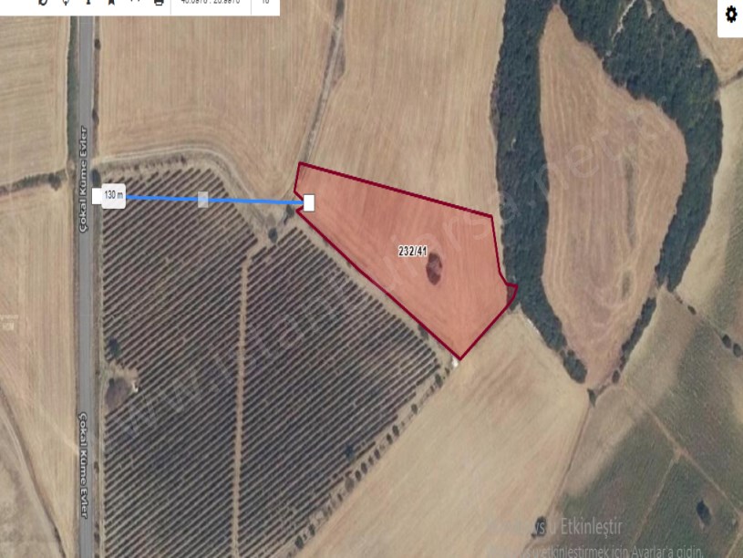 Çanakkale Gelibolu Çokal Köyü Satılık Tarla  , 5,247 m2 Müstakil Yolu Var 