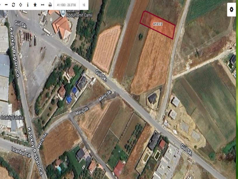 Silivri Ortaköyde Satılık Arsa , 1,200 M2 Müstakil  Evlerin Yakını 