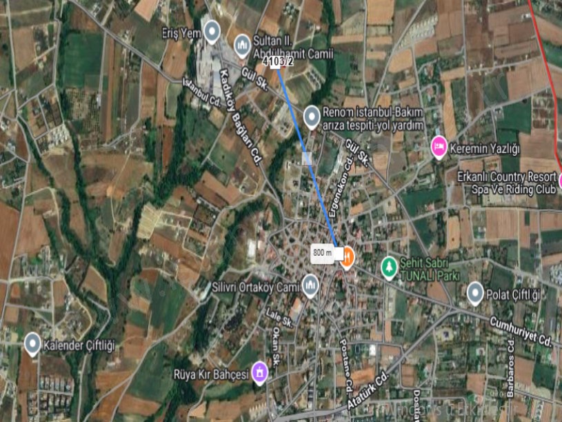 Silivri Ortaköyde Satılık Arsa , 1,200 M2 Müstakil  Evlerin Yakını 