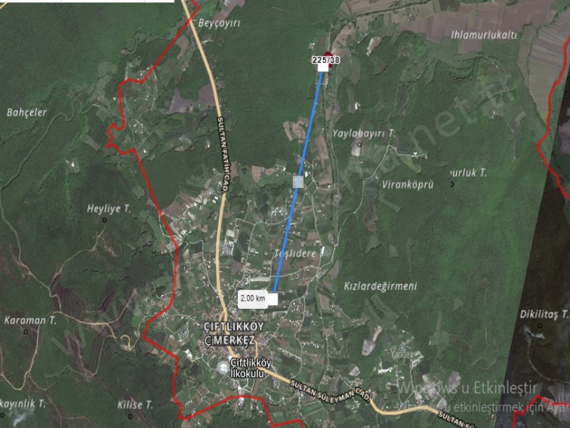 Çatalca Çiftlikköyde Satılık Arsa ,  291 M2 Hisseli Yolu Var 