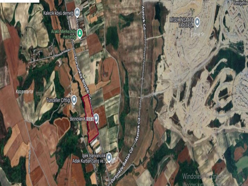 Arnavutköy Dursunköyde Satılık Arsa , 620 M2 Hisseli Cadde Cephe 