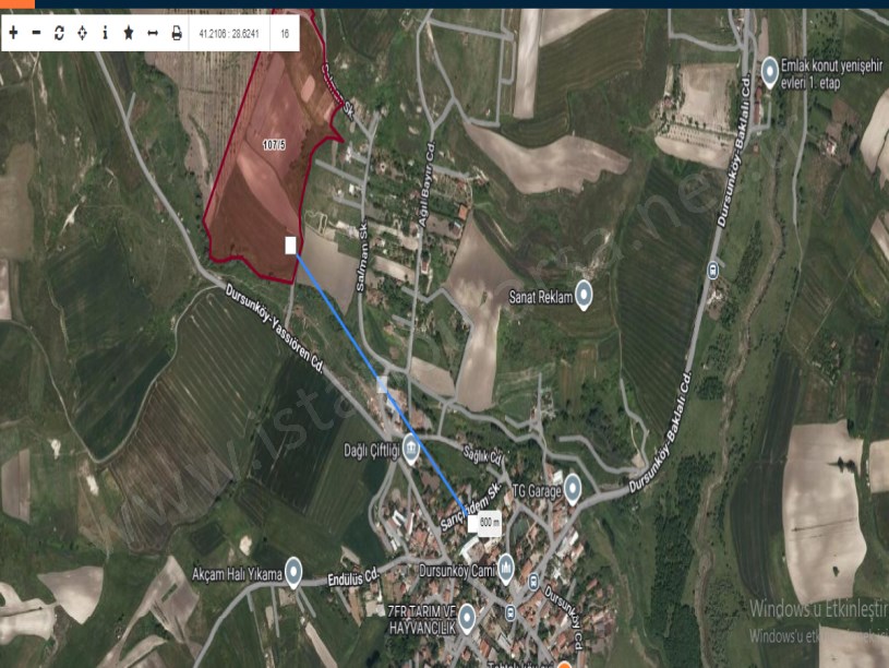 Arnavutköy Dursunköyde Satılık Arsa , 1,947 M2 Hisseli 