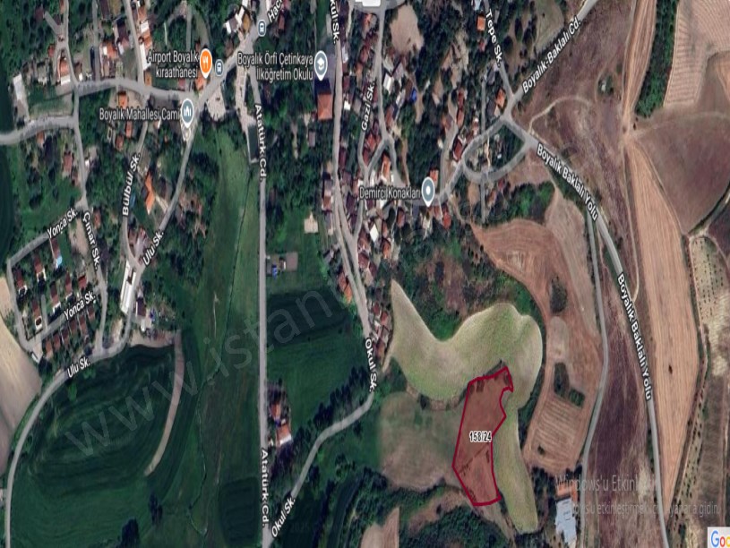 Arnavutköy Boyalıkta Satılık Arsa , 1000 m2 Etrafı Çevrili İmarlı 
