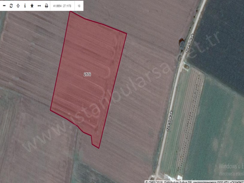 Kırklareli Merkez İnece Köyü Satılık Arsa , 319 m2 Hisseli Yolu Var 
