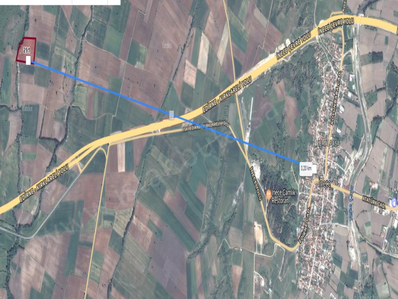 Kırklareli Merkez İnece Köyü Satılık Arsa , 712 M2 Yolu Var Hisseli