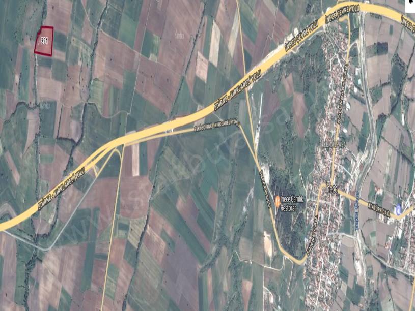 Kırklareli Merkez İnece Köyü Satılık Arsa , 712 M2 Yolu Var Hisseli