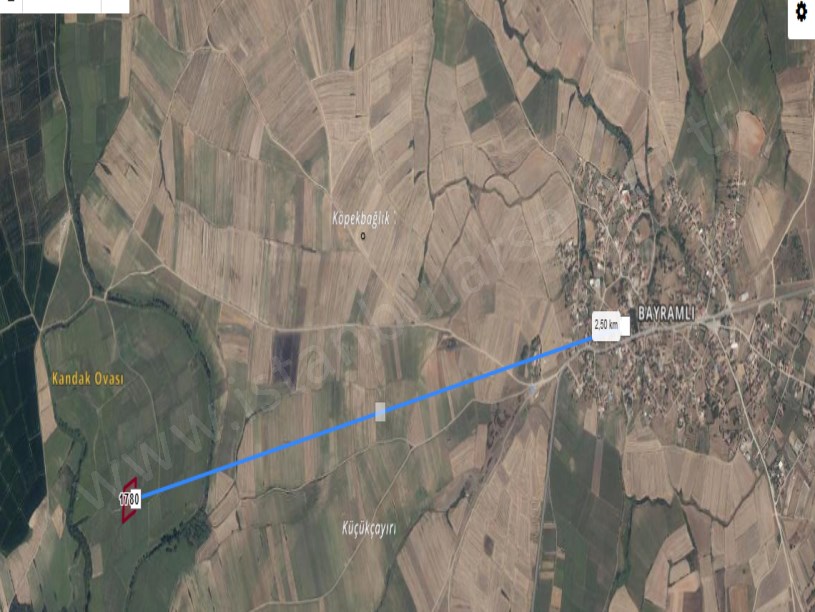 Edirne Uzunköprü Bayramlı Köyünde Satılık Arsa , 625 m2 Hisseli 