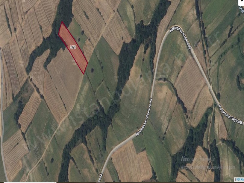 Edirne Uzunköprü Kırkkavak Köyünde Satılık Arsa , 1,220 M2 Çaplı Hisseli 