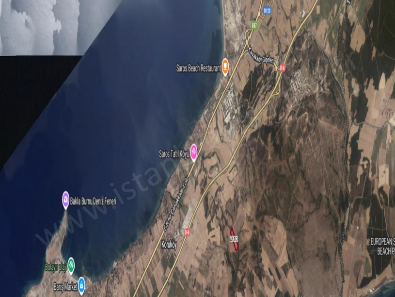 Çanakkale Gelibolu Demirtepe  Köyü Satılık Arsa , 2,970 M2 Deniz Manzaralı Çaplı 
