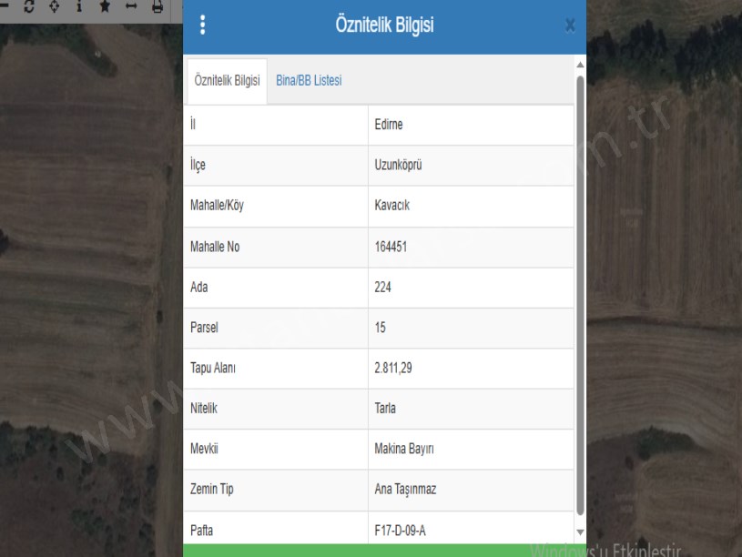 Edirne Uzunköprü Kavacık Köyünde Satılık Tarla , 2,811 m2 Müstakil  Yolu Var 