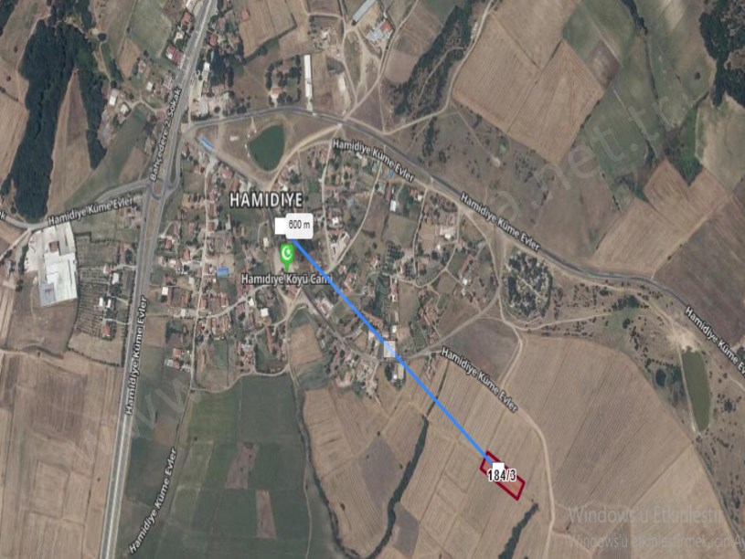 Edirne Uzunköprü Hamidiye Köyünde Satılık Tarla , 2,581 M2 Müstakil Yolu Var