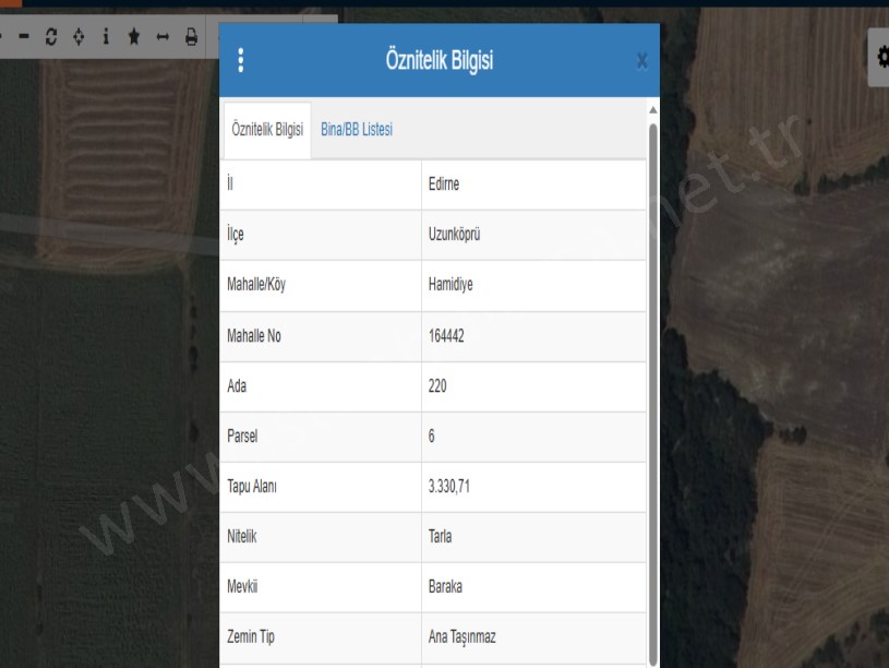 Edirne Uzunköprü Hamidiye Köyünde Satılık Tarla , 3,330 M2 Müstakil Yolu var