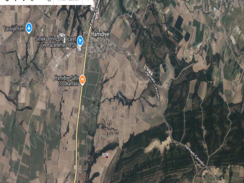 Edirne Uzunköprü Hamidiye Köyünde Satılık Tarla , 2,580 m2 Yolu Var Müstakil