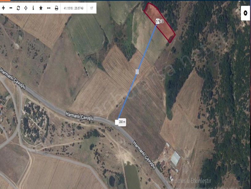 Edirne Uzunköprü Hamidiye Köyünde Satılık Tarla , 2,540 m2 Müstakil